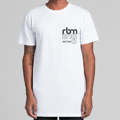 RBM ENG Mens White Classic Tee  Short Sleeve