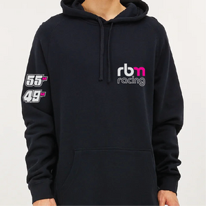 RBM RACING STACKED LOGO Black Long Sleeve Hoodie