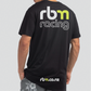 RBM RACING LONG LOGO Mens Black Classic Tee