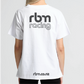 RBM RACING LOGO Women White Short Sleeve Tees